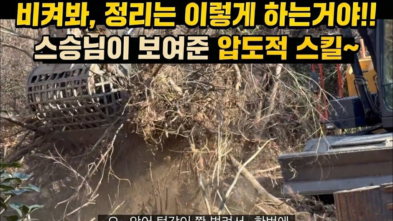 환장하는 전원생활(굴삭기로 농장정리 - 정리의 달인, 스승님이 화려한 스킬을 보여주는데..)