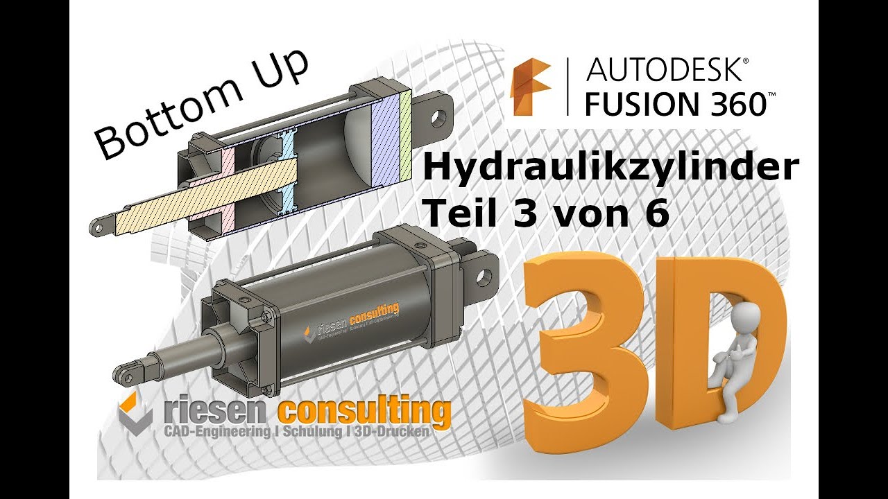 Autodesk Fusion 360 Bottom Up Teil 3 von 6 Baugruppe - CAD Deutsch Schulung Training Tutorial