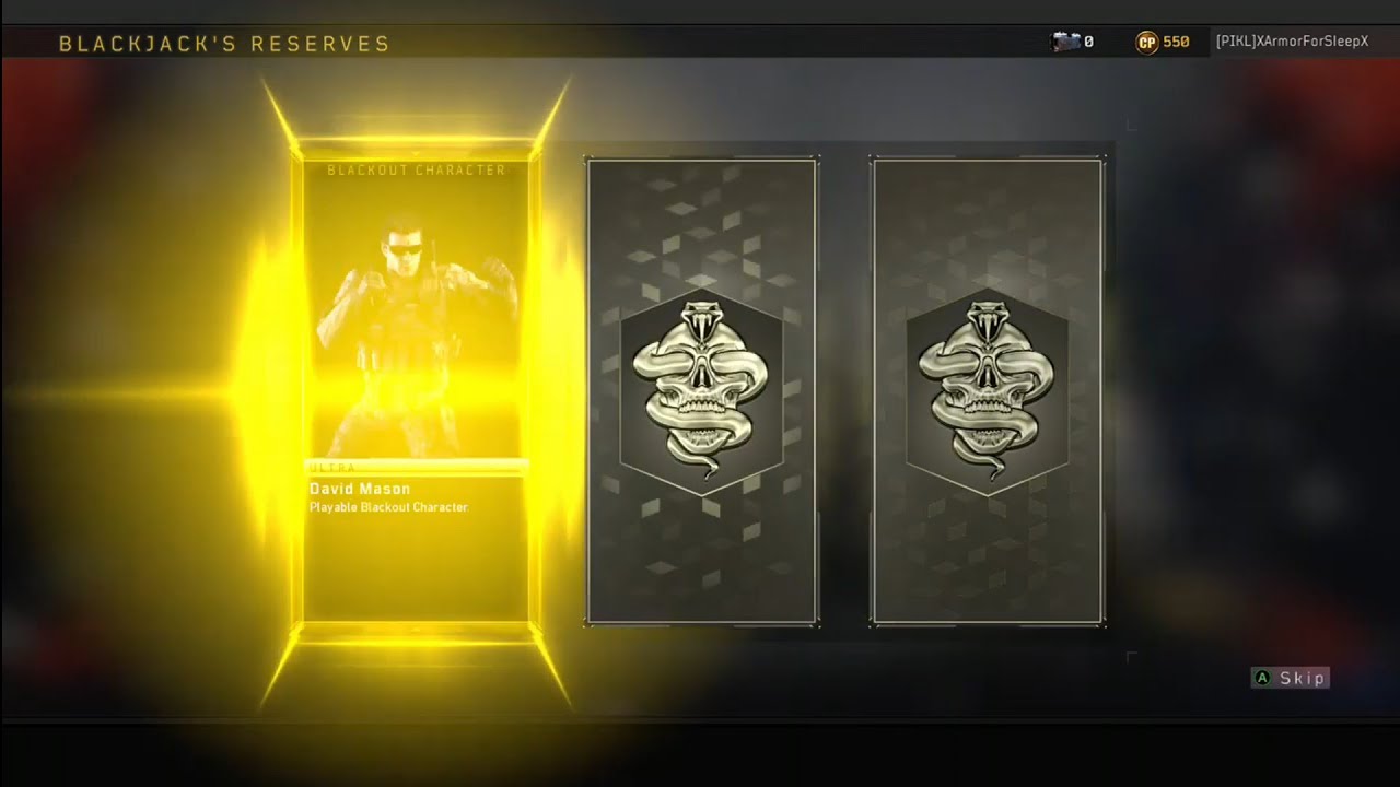 Call Of Duty Blackops 4 | Opening 8 Reserve Crates - David Mason - Epic Camo AfterLife ICR-7 54Eggs
