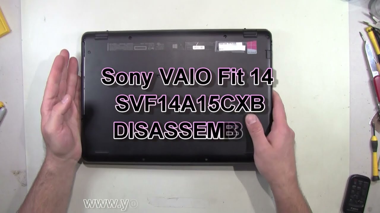 Sony VAIO Fit 14 SVF14A15CXB How To Partially Take Apart Lower Case Bottom Disassembly