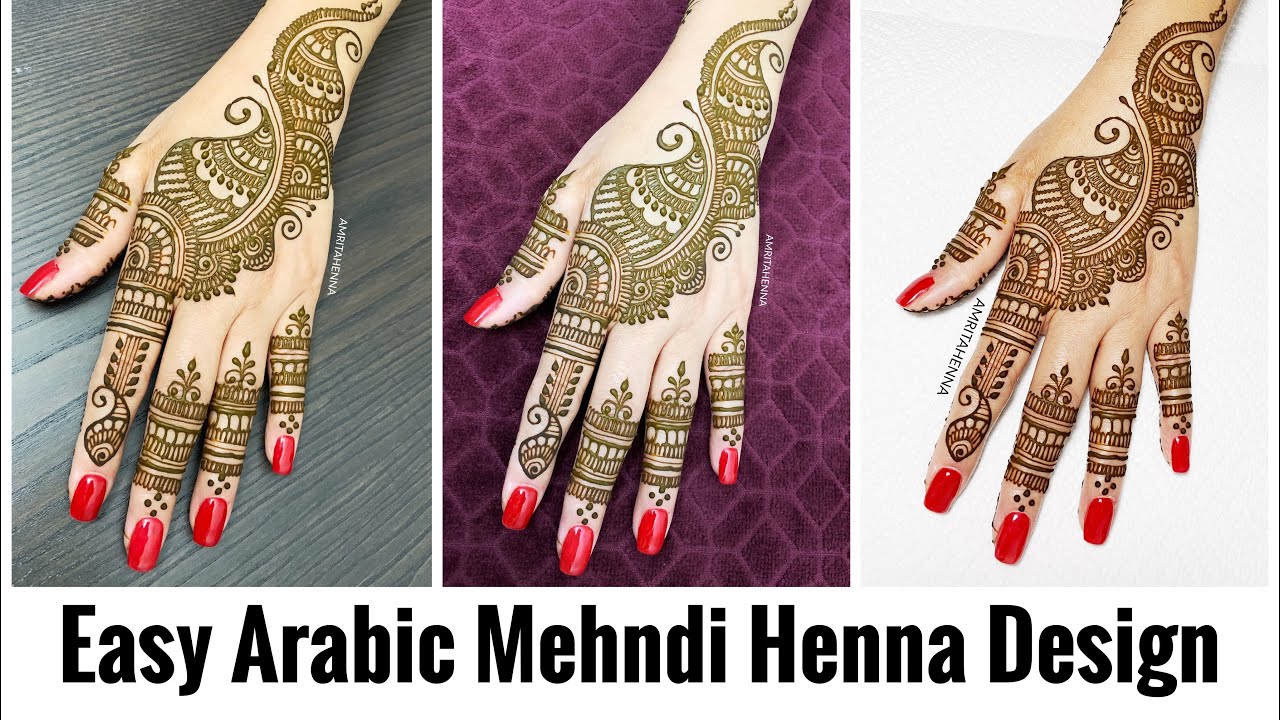 NEW ARABIC MEHNDI HENNA DESIGN  घर बैठे मेहंदी लगाने का आसान तरीका सीखें