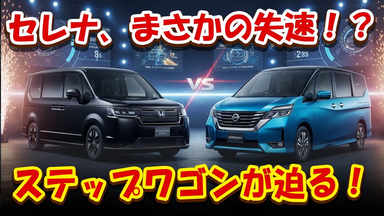 【セレナVSステップワゴン＋仁義なき2位争い】まさかの1万台差が縮まった！？ 警告：「ステップワゴンは格下」と思ってた人ほど…今、冷や汗かくかも！