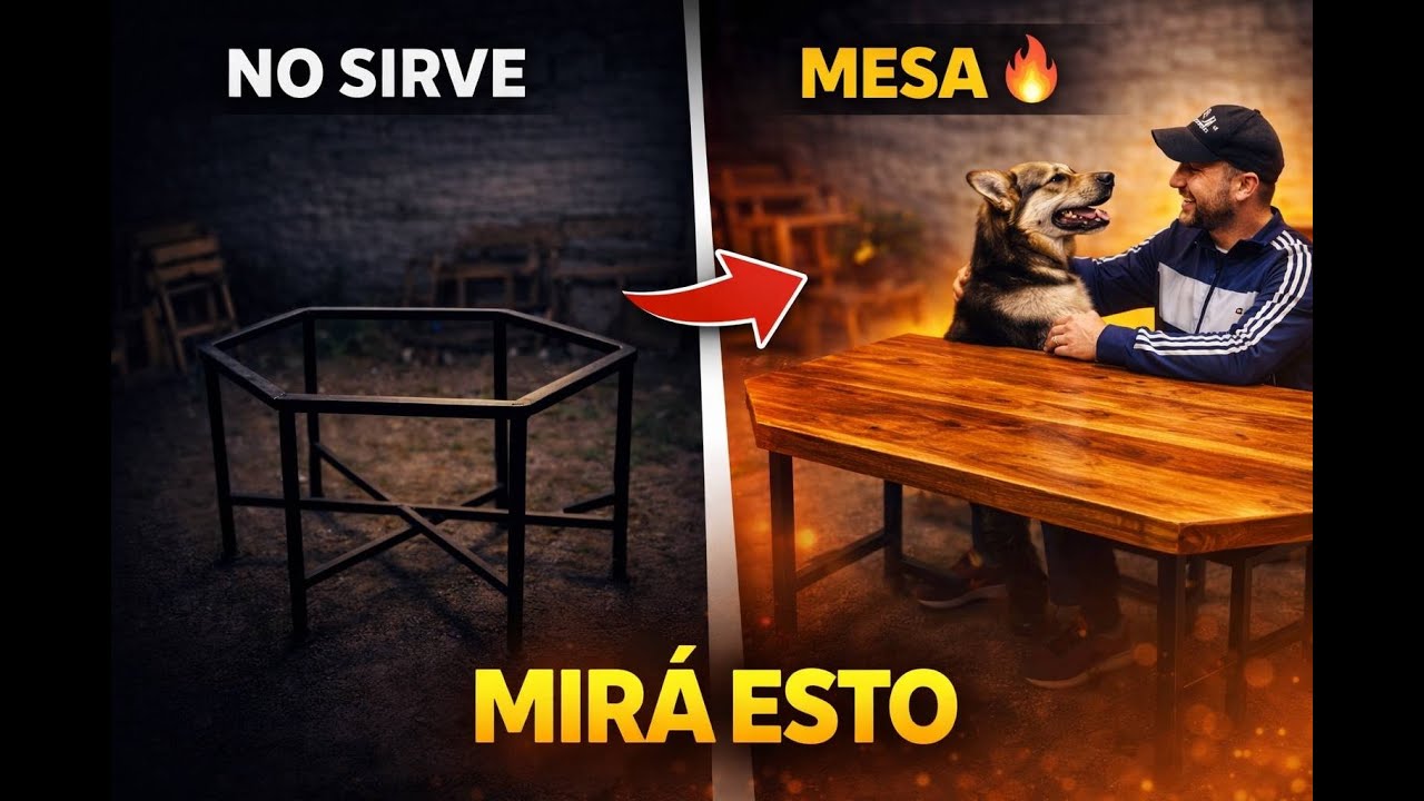 NADIE QUERÍA ESTA MESA… MIRÁ LO QUE HICE CON MADERA PALLET 😱🔨