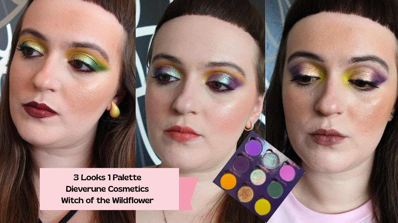 3 Looks 1 Palette | Dieverune Cosmetics - The Witch of the Wildflower | swatches e recensione