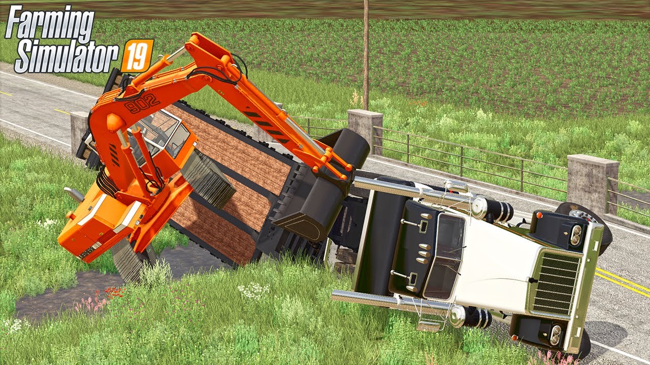 MASSIVE SEMI CRASH! SEMI DESTROYED | NEBRASKA LANDS FS19 (ROLEPLAY)
