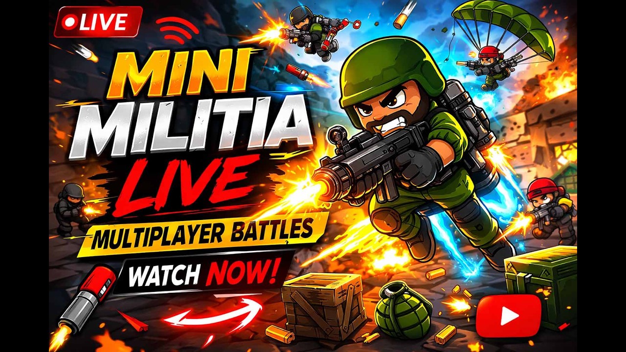 Mini Militia Live 🔥 | Intense Multiplayer Battles | Pro Gameplay