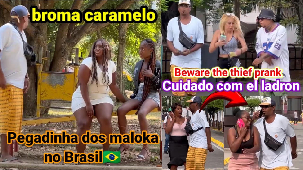 broma caramelo / pegadinha dos maloka / beware the thief prank