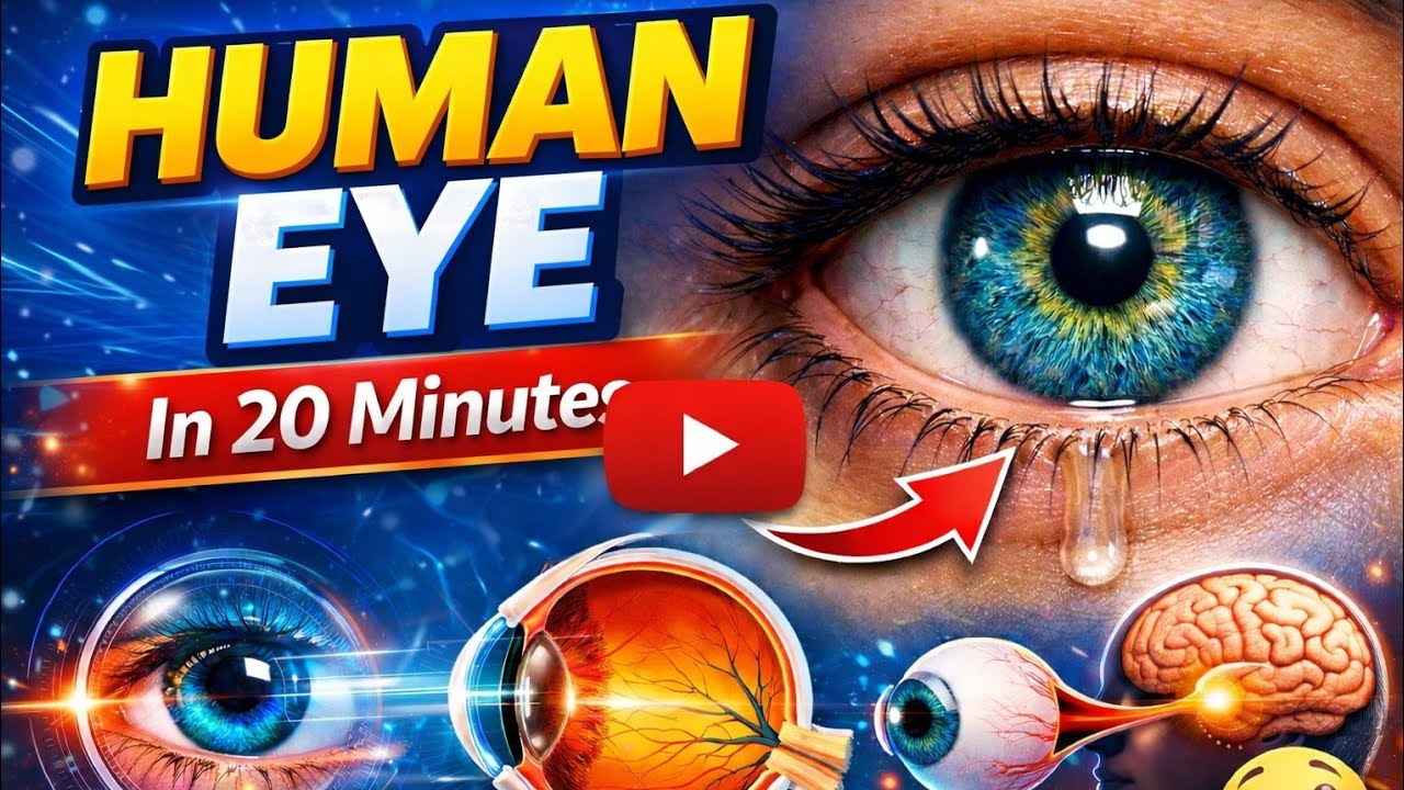 Human Eye Complete Explanation | Structure, Working & Defects of Vision
