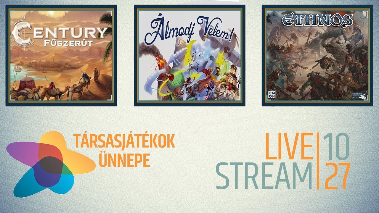 Társasjátékok Ünnepe Livestream | Három játék + nyereményjáték (Sirius, Viktória, Kaci) (P)