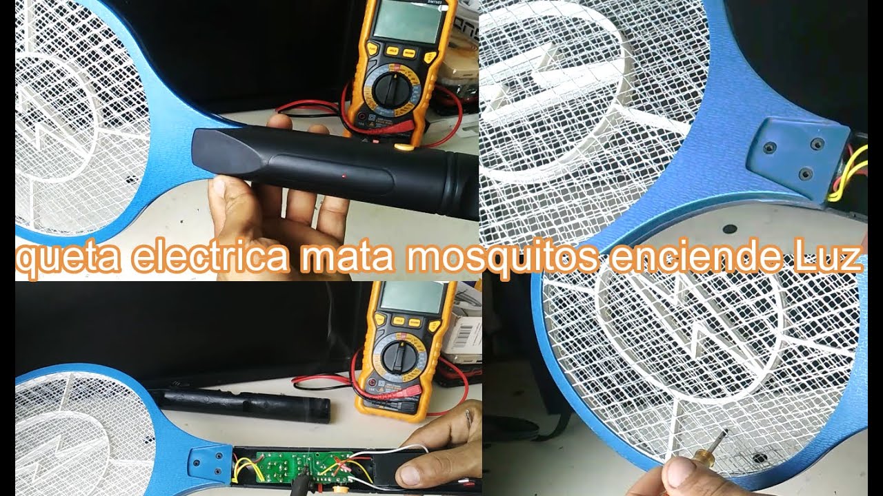 raqueta eléctrica mata mosquitos enciende Luz 💡 NODA chispa