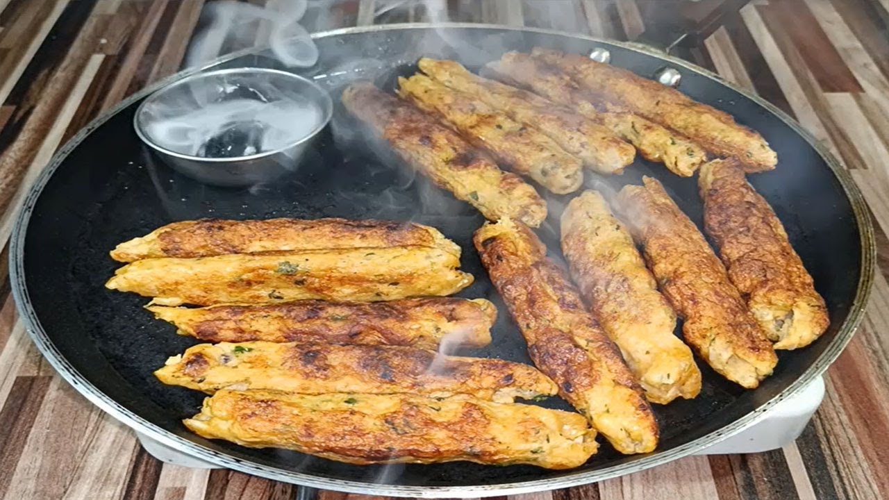 Chicken Seekh Kabab Recipe - Seekh kabab banane ka tarika - چکن ریشمی سیخ کباب بنانے کا طریقہ