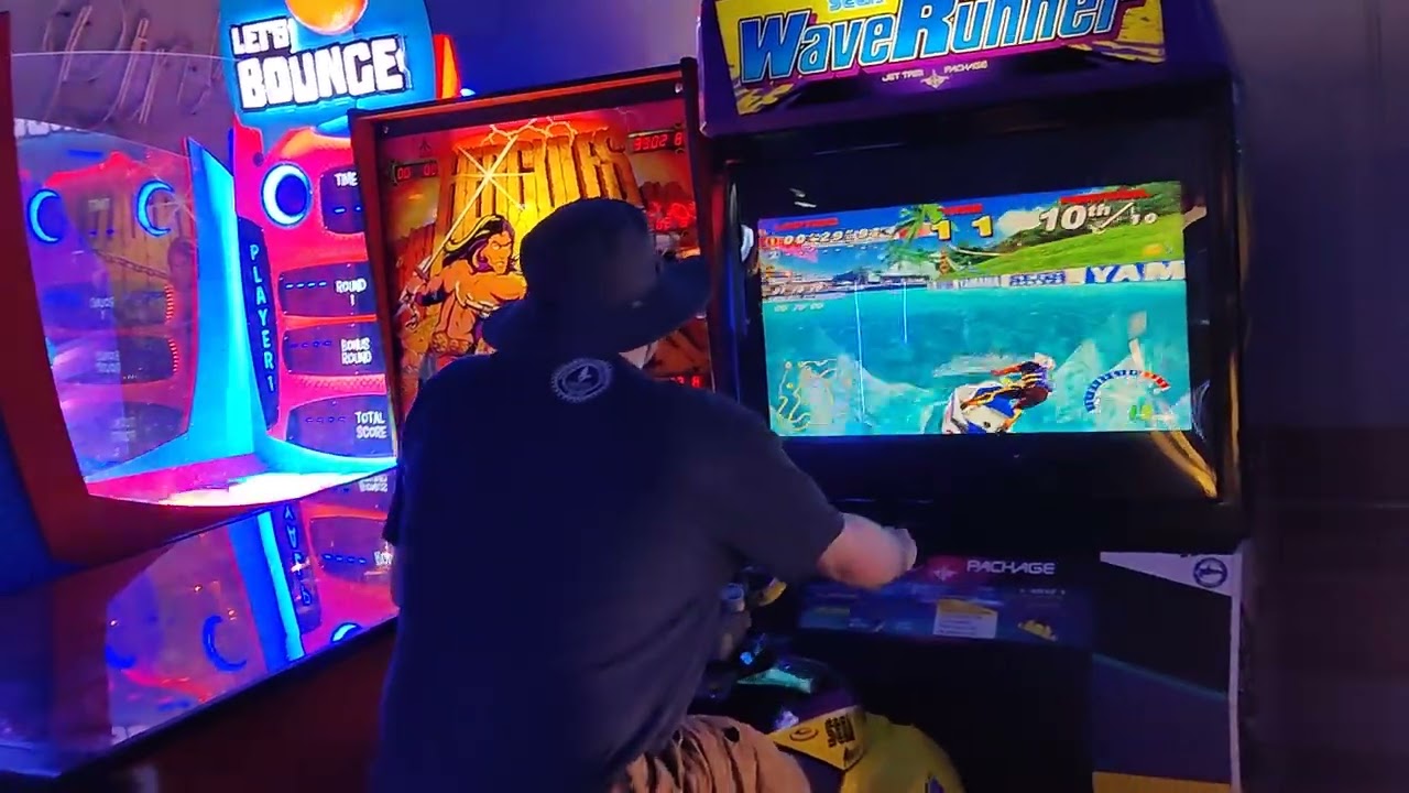 Sega WaveRunner arcade game at Overlook Arcade in Hersheypark