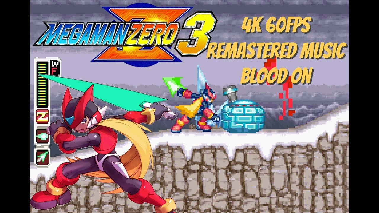 Megaman Zero 3 Full Playthrough - Remastered Music and Blood Restored (4k 60fps)