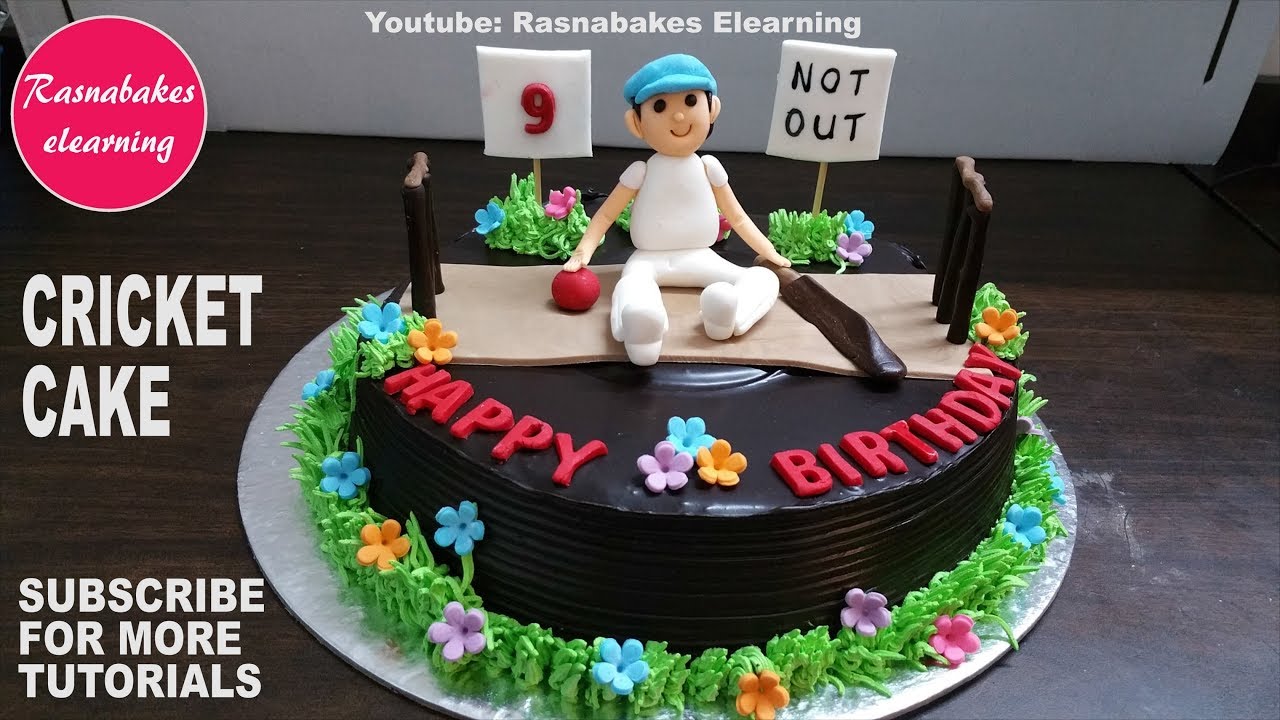 Cricket birthday chocolate cake decorating tutorial classes video
