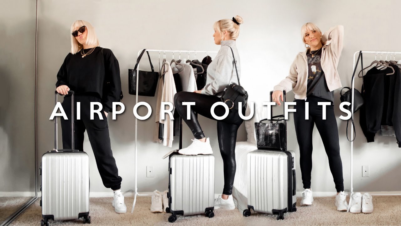 AIRPORT OUTFIT IDEAS! COZY + CUTE TRAVEL LOOKS 2019