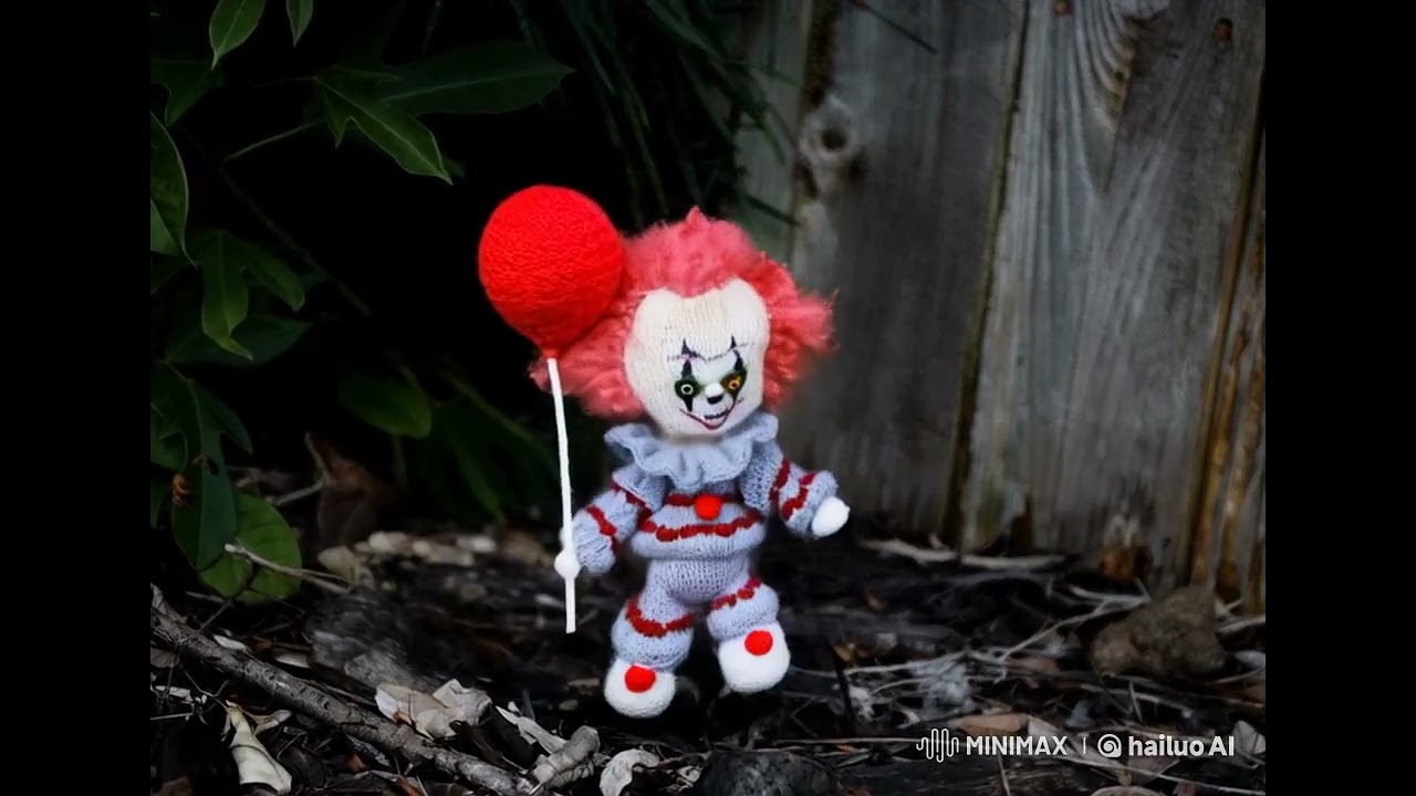 Pennywise from IT crochet - amigurumi animation #crochet #amigurumi #pennywise #it