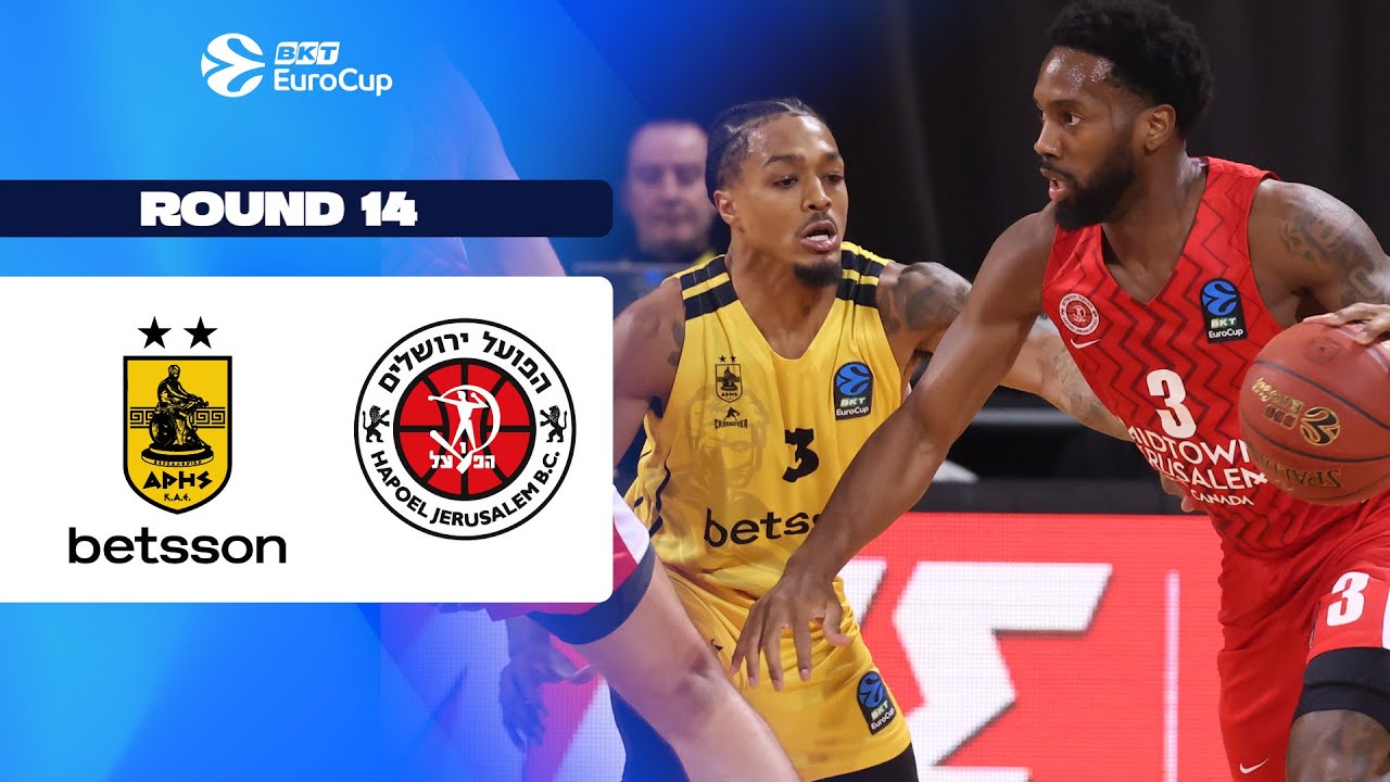 Aris Thessaloniki Betsson - Hapoel Midtown Jerusalem | Round 14 | EuroCup Basketball 2025-26