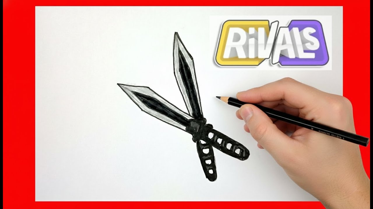 How to draw daggers Roblox Rivals
