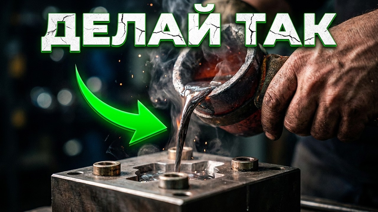 Заливка втулок в блок штампа