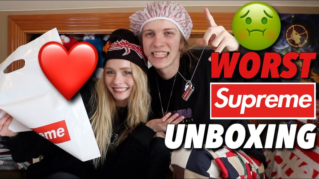 WORST Supreme Week 1 Unboxing on Youtube! (Ft. Girlfriend)