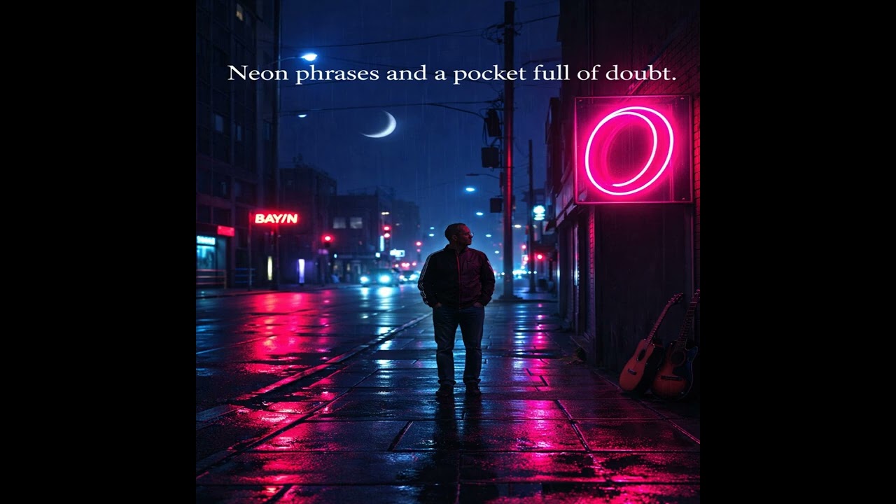Neon phrases and a pocket full of doubt