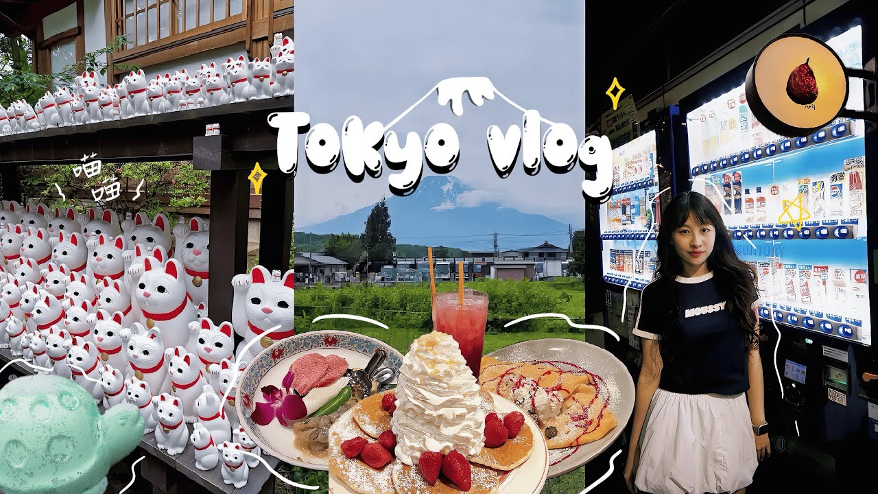 東京7天6夜VLOG｜追著富士山跑的一天🗻、好好吃的可麗餅、teamLab豐州、neel 🍐咖啡廳、超大坨鮮奶油鬆餅🥞、神樂阪大象公園、敘敘苑燒肉