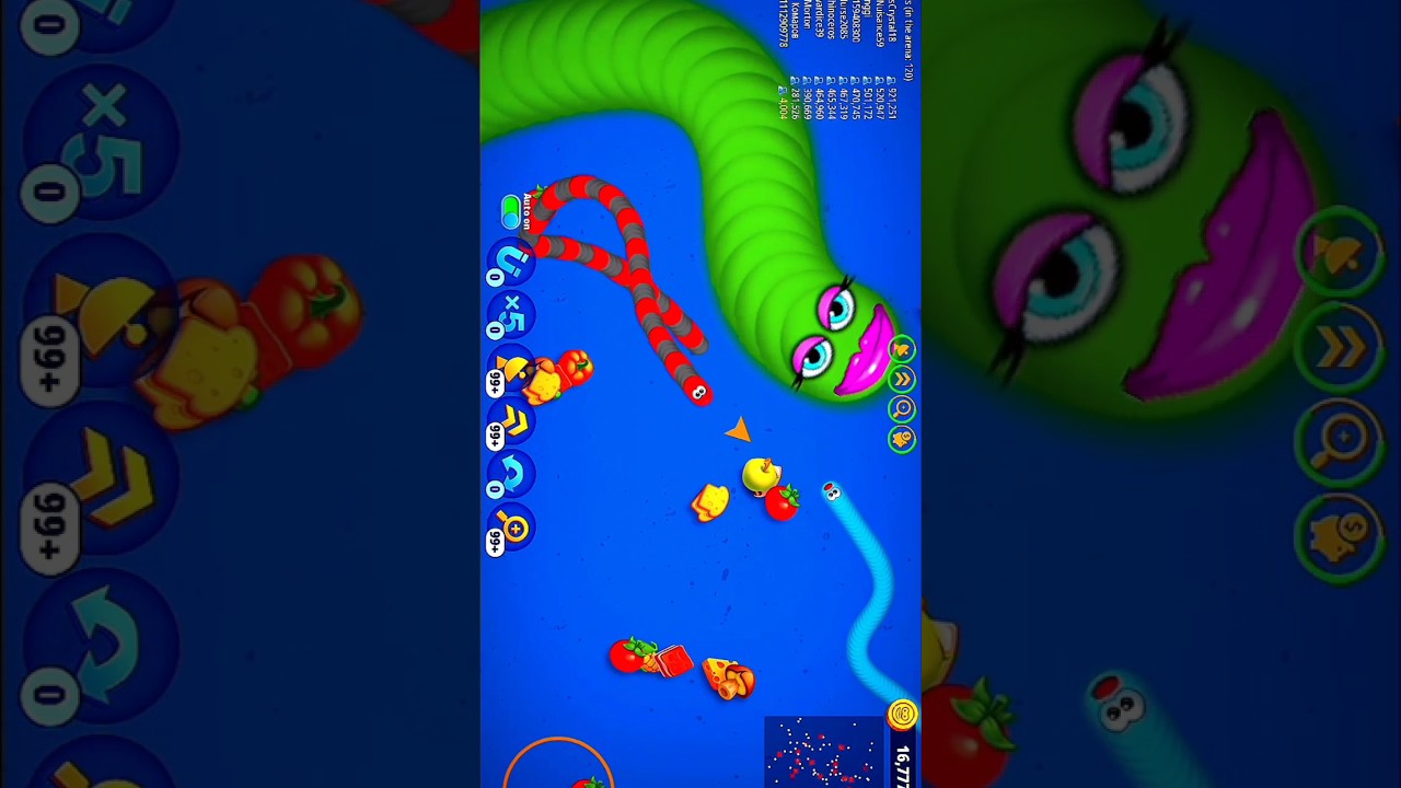😱 Ninja Trick Worms zone io killing saampwala game #shorts