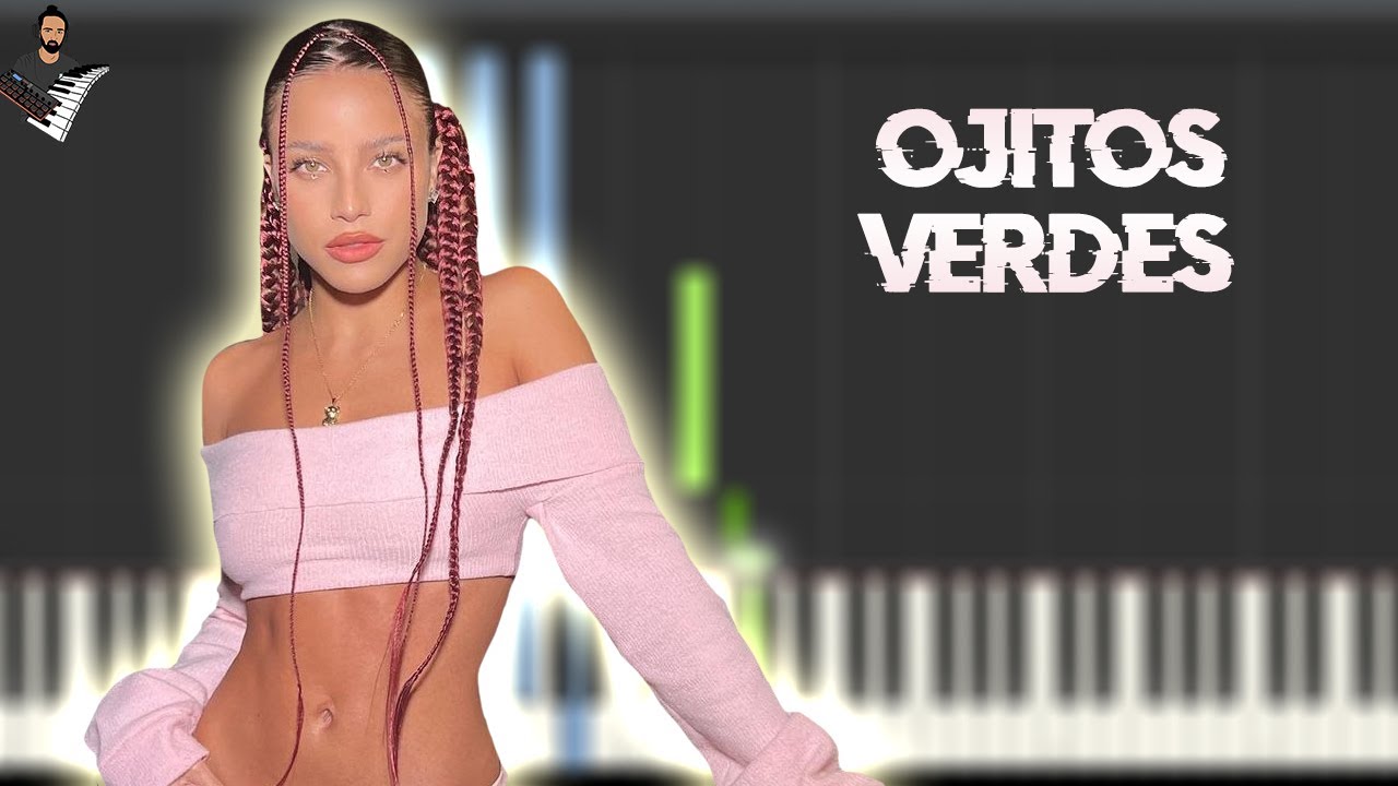 Emilia - Ojitos_Verdes | Instrumental Piano Tutorial / Partitura / Karaoke / MIDI