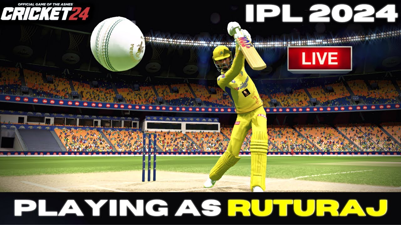IPL 2024 Playing As Ruturaj Gaikwad In Cricket 24 | RtxVivek