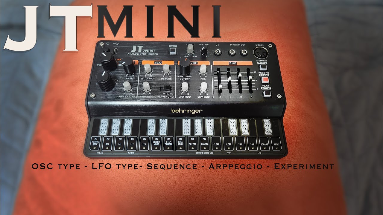 Behringer JT MIni All Sounds demo (No Talking)