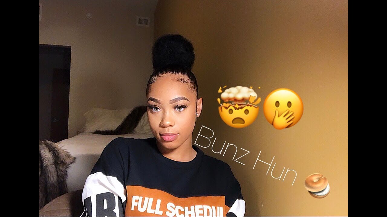BADDIE BUN On Short Natural Hair 😍 W/ WEAVE (faux bun)