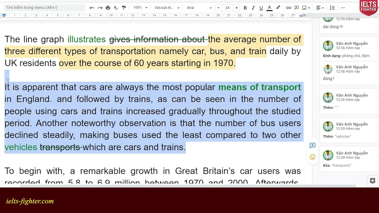 Các lỗi hay mắc phải khi viết Writing Task 1 - Chữa bài viết học sinh| IELTS FIGHTER