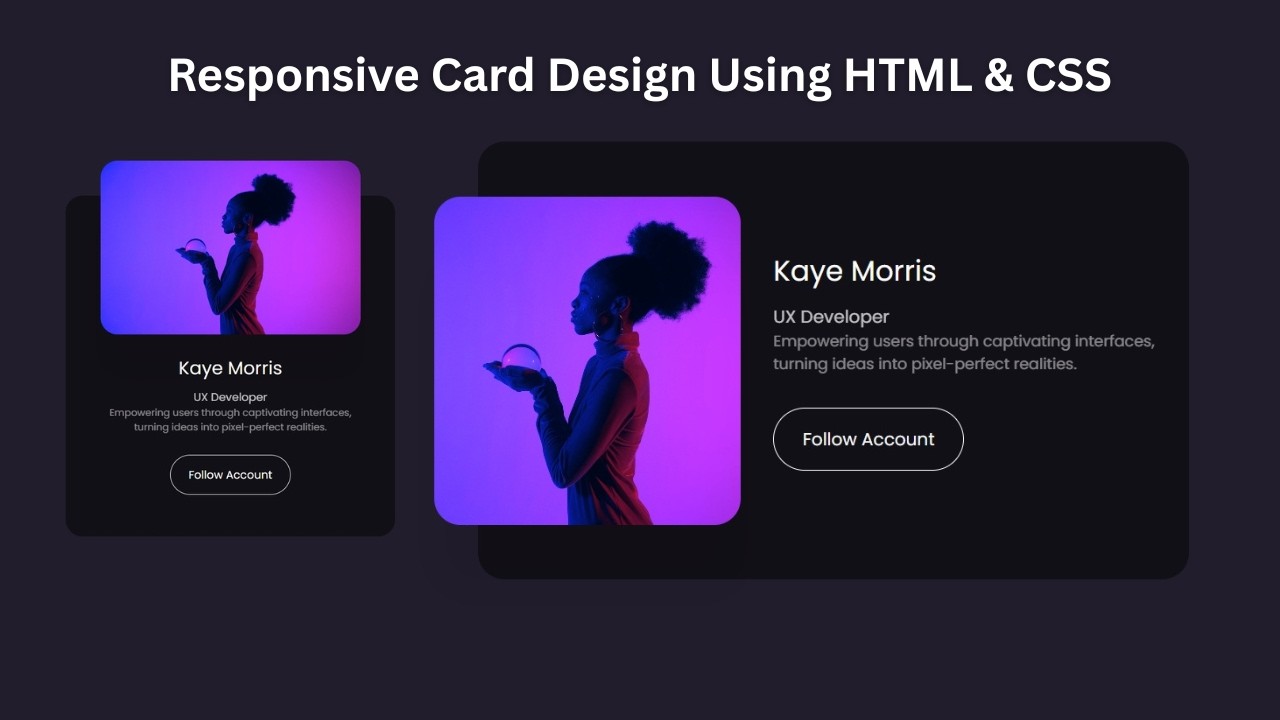 Build Modern Responsive Card UI Using Only HTML & CSS 😍 | Beginner to Pro Tutorial