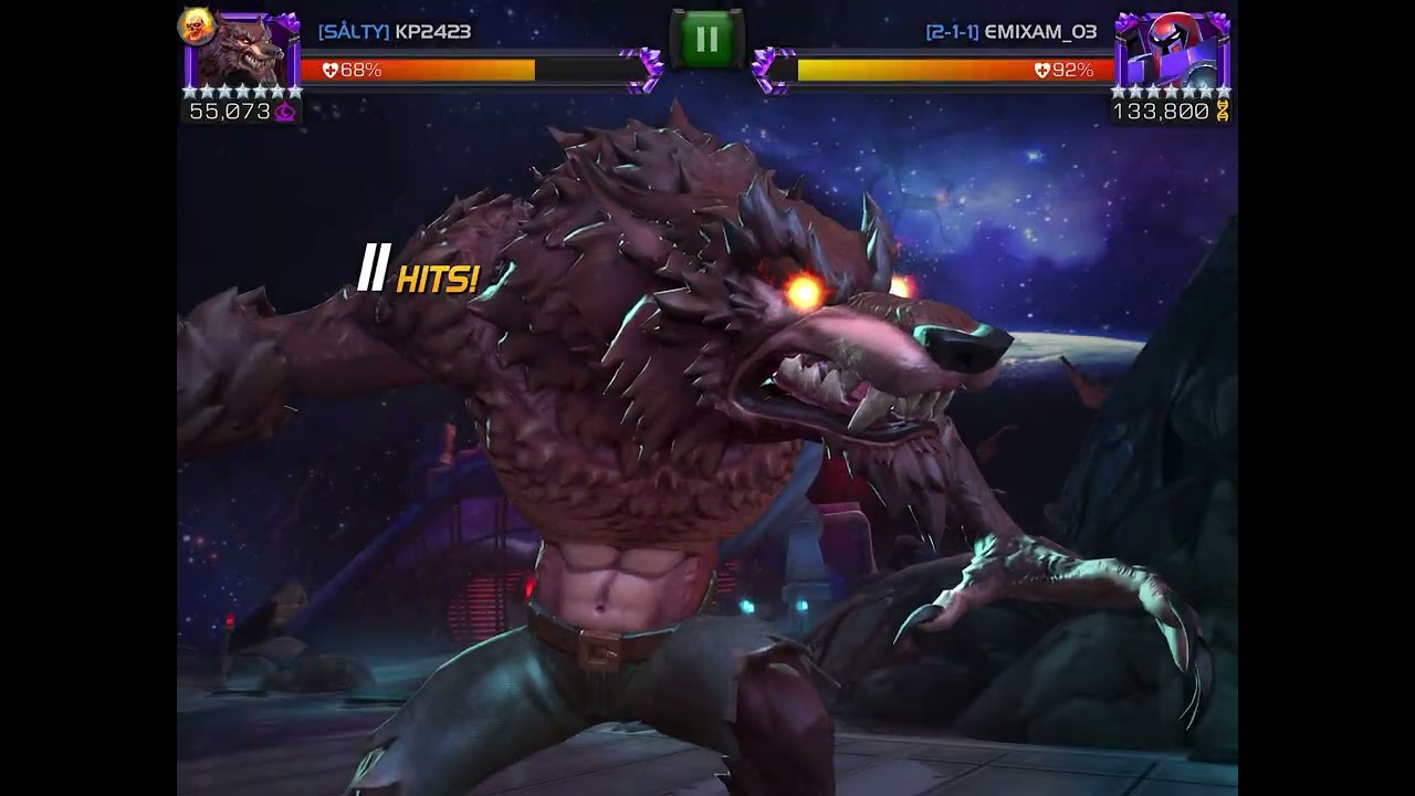 Werewolf by Night vs Onslaught Node 28 Reinvigorated Unblockable/Buffet Over Time AW S59 Mcoc