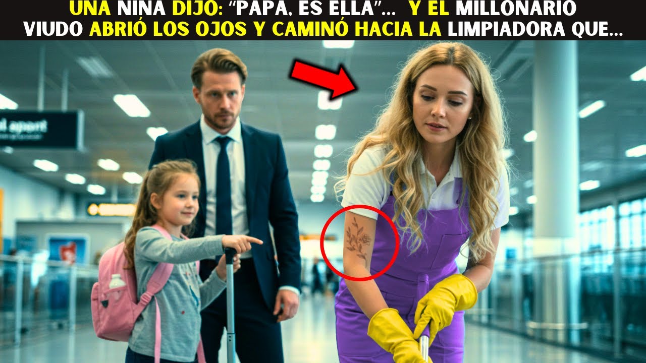 UNA NIÑA DIJO “PAPÁ, ES ELLA”…  Y EL MILLONARIO VIUDO ABRIÓ LOS OJOS Y CAMINÓ HACIA LA LIMPIADORA.