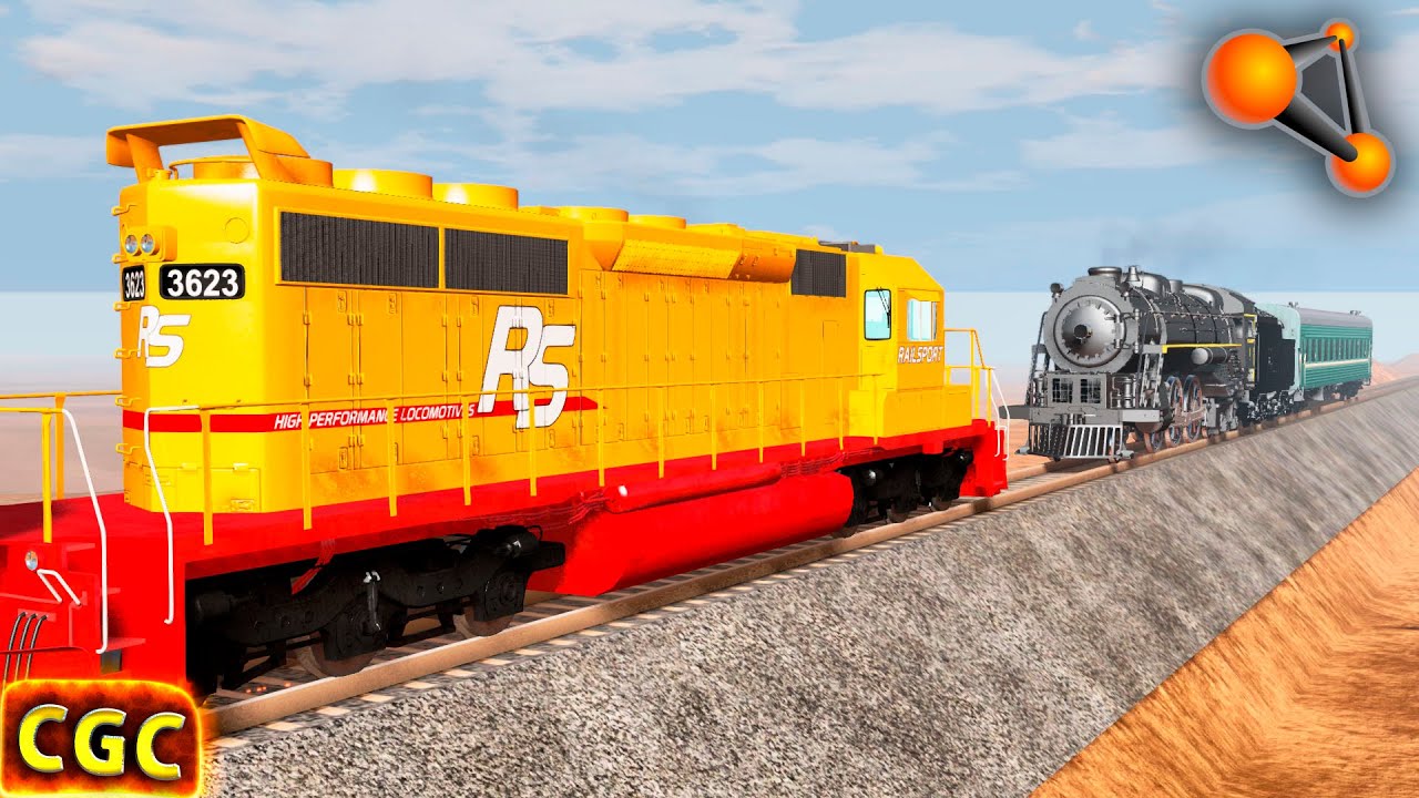 Steam train crashes #7 BeamNG Drive