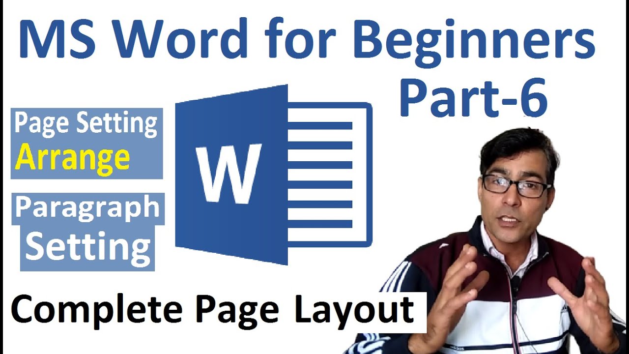 MS Word tutorial for beginners in hindi part-6 | Page setting in ms word | PageLayout tab in ms word