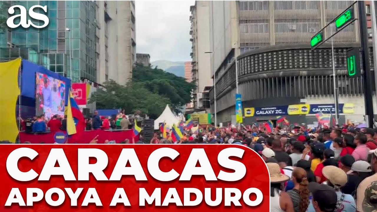MANIFESTACI&Oacute;N en CARACAS exigiendo el REGRESO de NICOL&Aacute;S MADURO a VENEZUELA