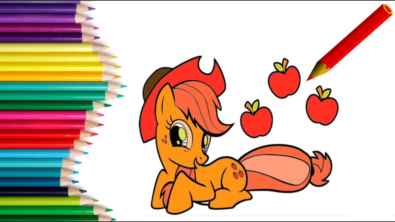 MLP Applejack My Little Pony Coloring Book Fun Color & Play Game for Children