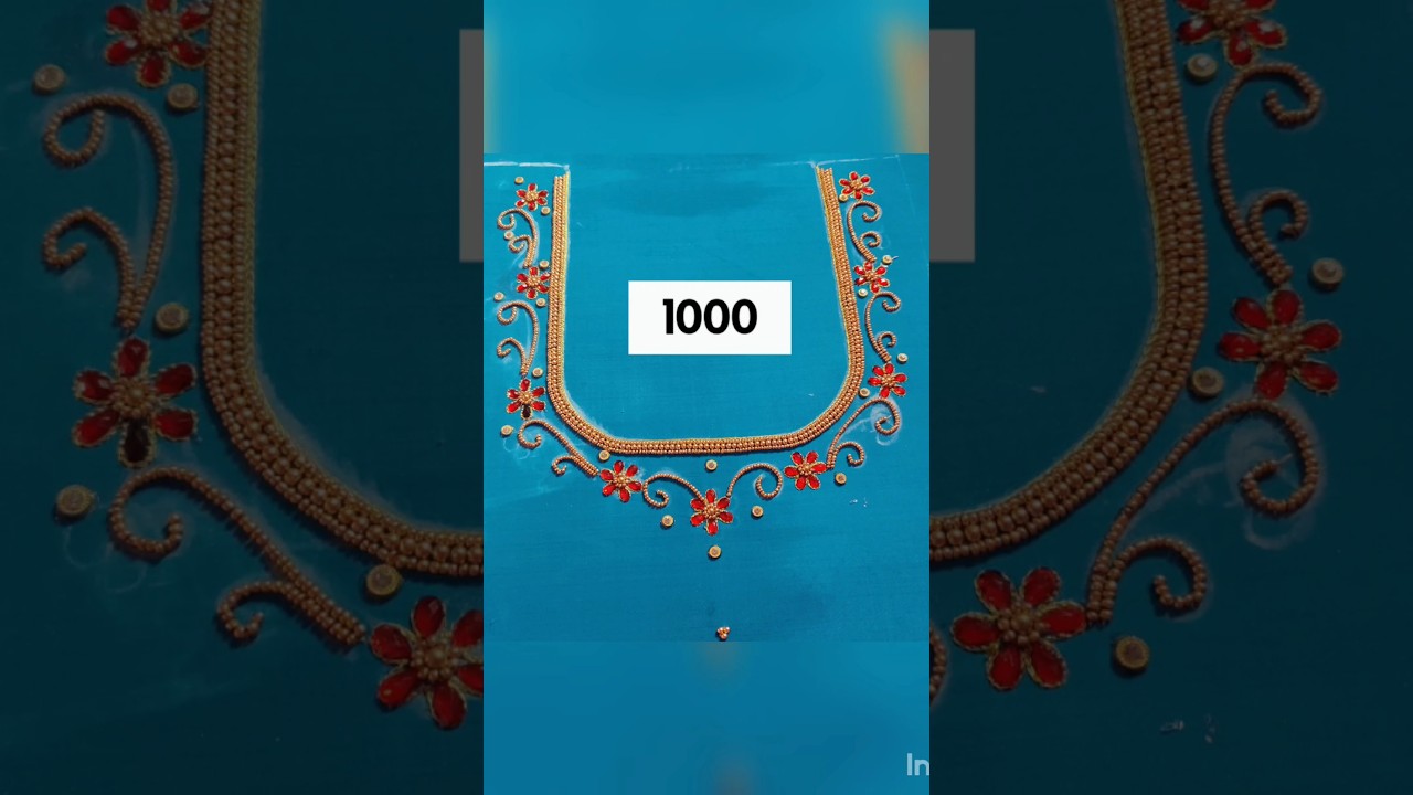 Below 1000rs Neck designs#aariblousedesign #anvicreation #trending #fashion #youtubeshorts #aari