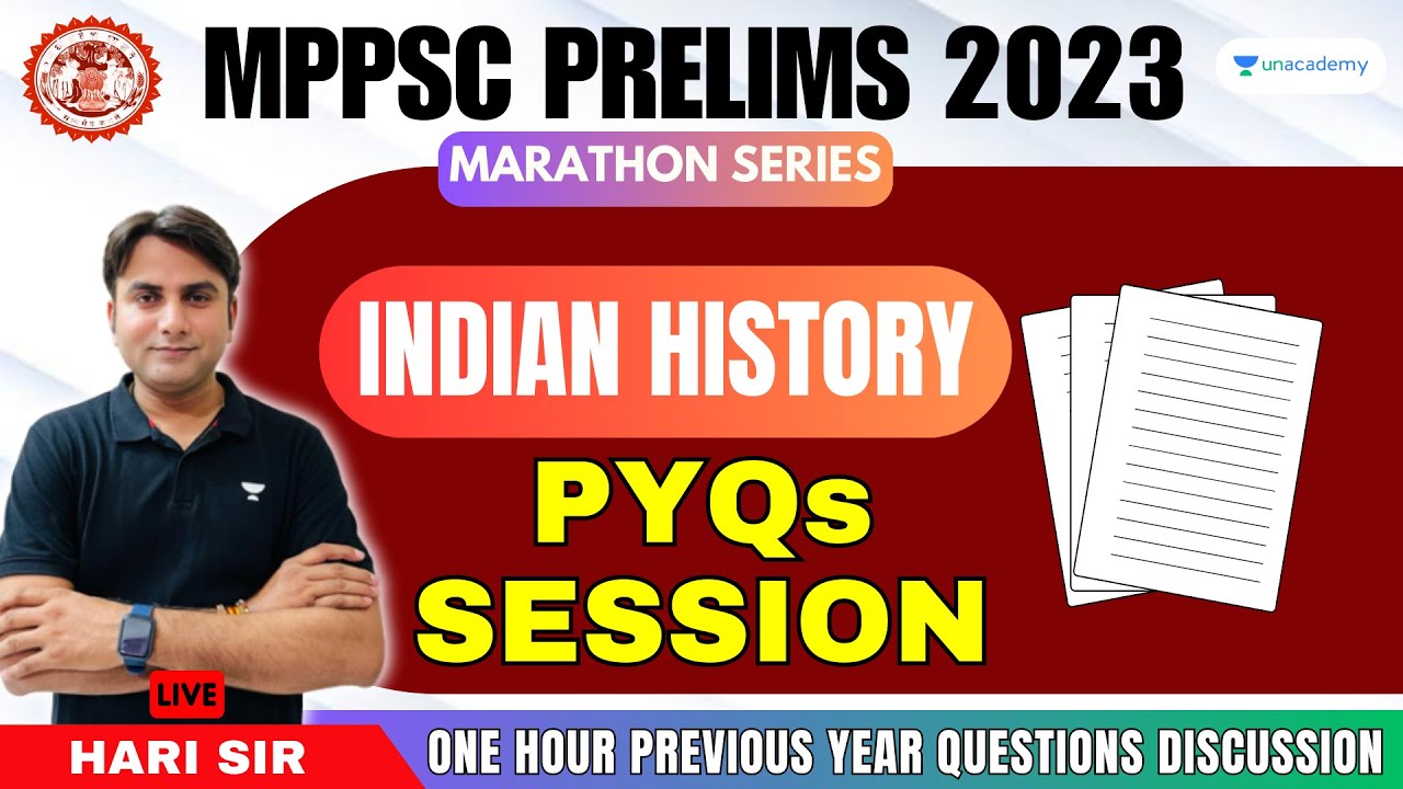 Indian History PYQs Session | MPPSC Prelims 2023 | Marathon Series | Hari Sir | Unacademy MPPSC