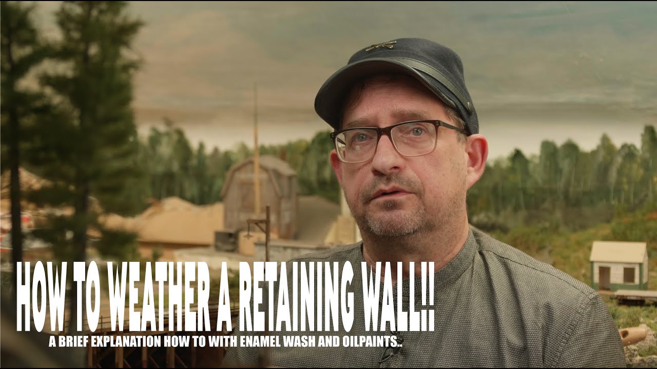 Five Minutes Friday 010 - How To Weather A Retaining Wall with enamel wash and oil paints