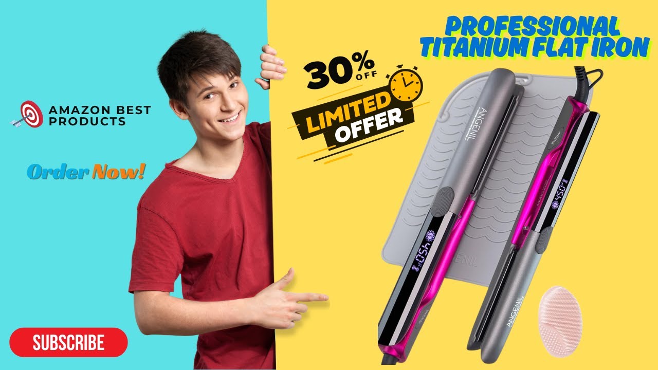 Straighten or Curl in Seconds! | ANGENIL 2-in-1 Titanium Flat Iron