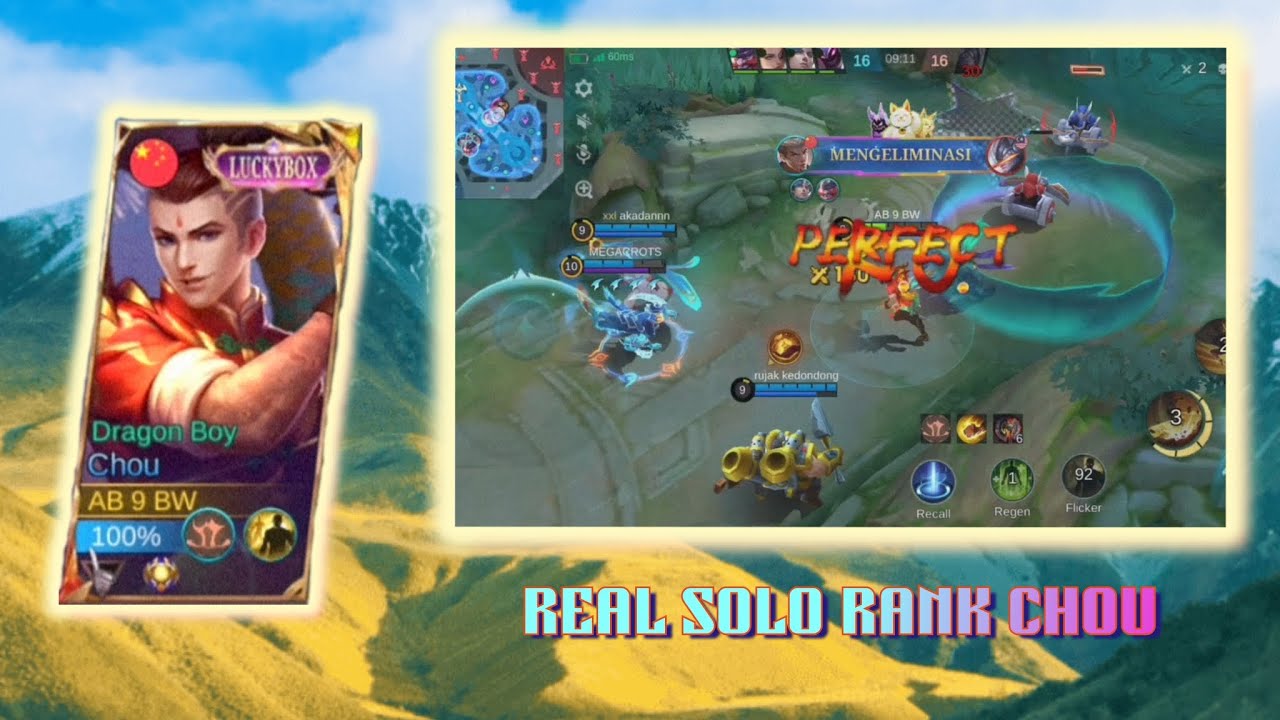 MOBILE LEGENDS: BANG BANG | 5 VS 5 | REAL SOLO RANK CHOU | EXP CHOU | #mobilelegends #mlbb #games