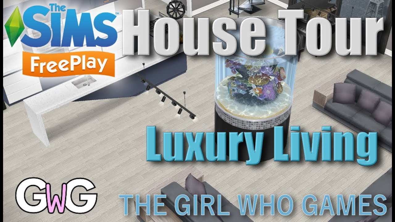 The Sims Freeplay- Luxury Living House Tour