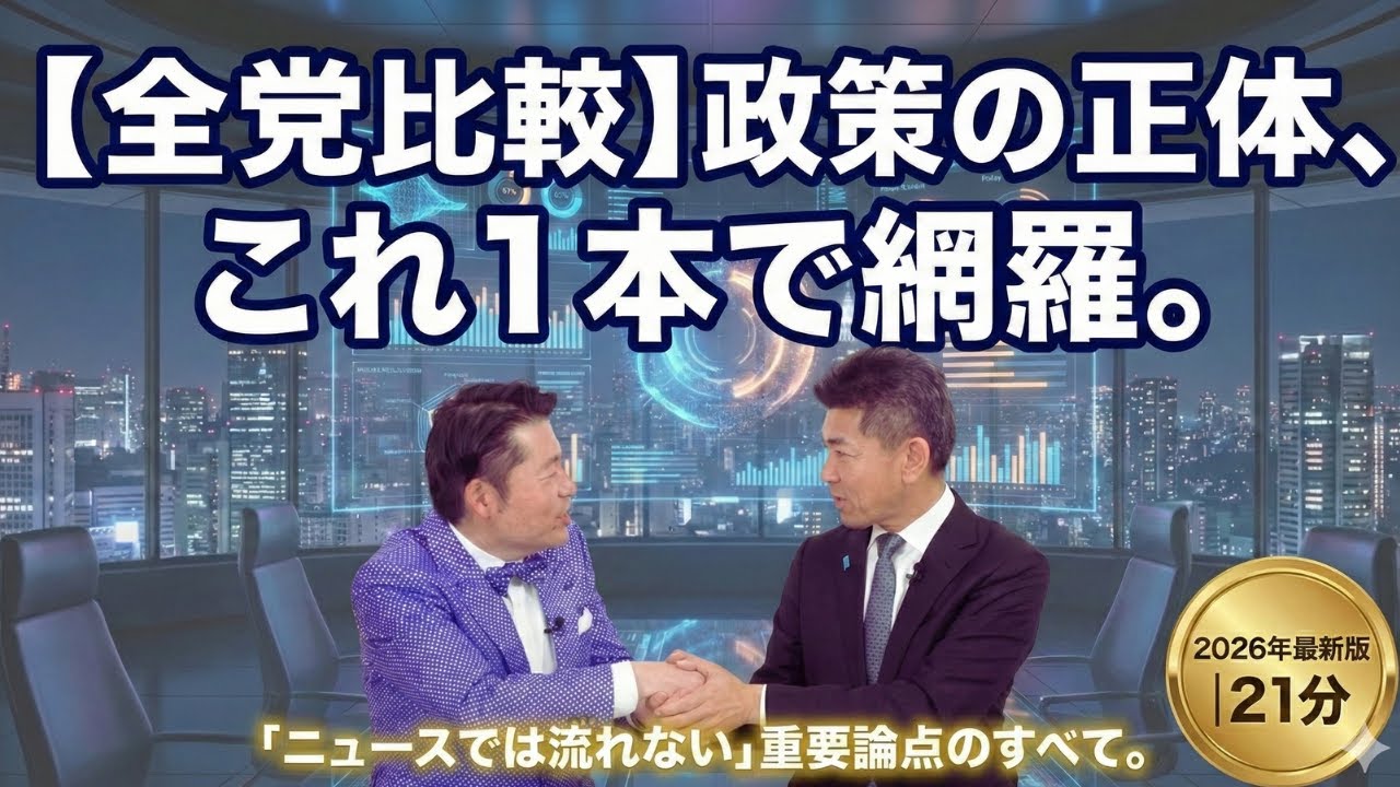 【全党比較】2026年衆院選の論点、これ1本で完結。【中道改革連合】