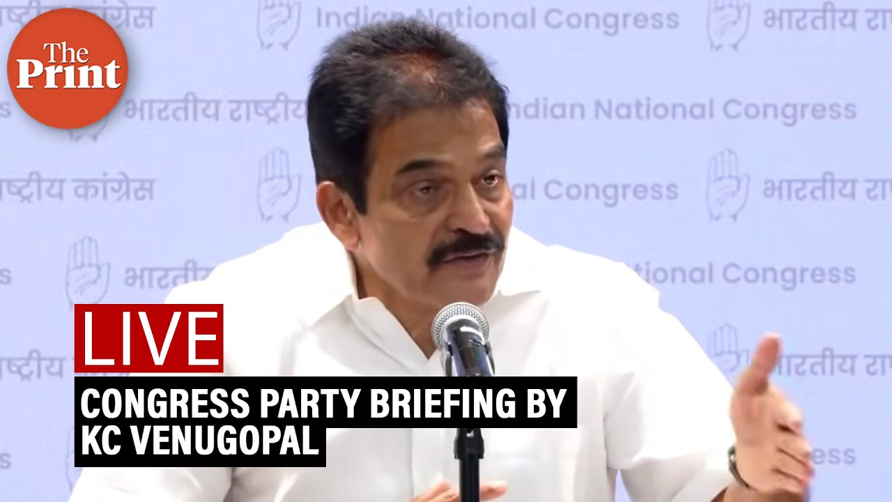 LIVE: Congress party briefing byi KC Venugopal at AICC HQ, New Delhi