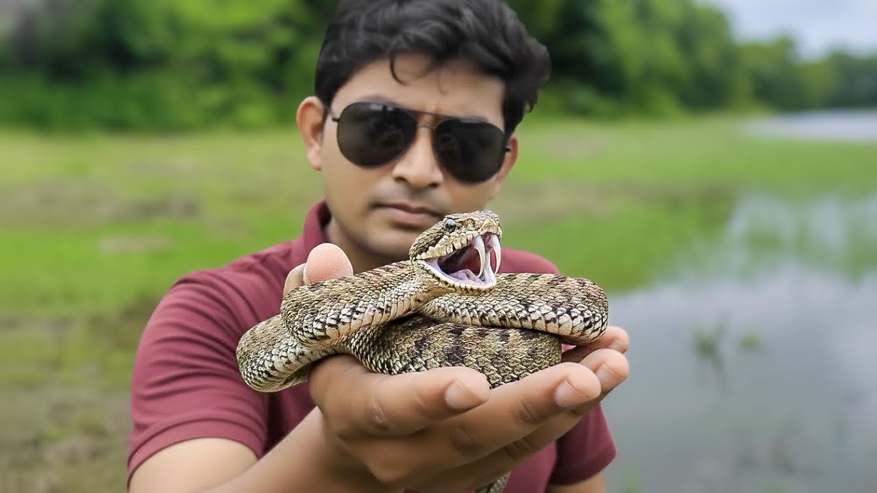 Such a small snake, such big teeth! Saw Scaled Viper Snake | Releasing & Comparison with Russell'...