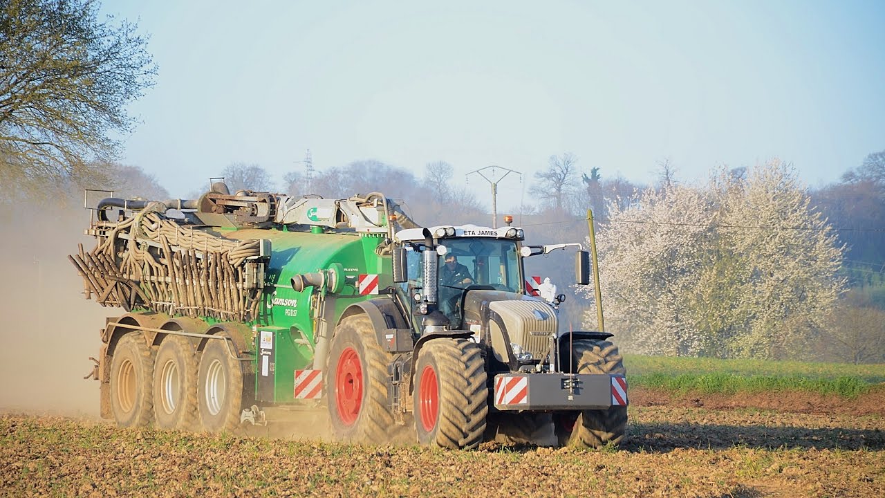 2X FENDT 939 & Samson PG 27 + 25 ! Épandage 2017 ETA JAMES .