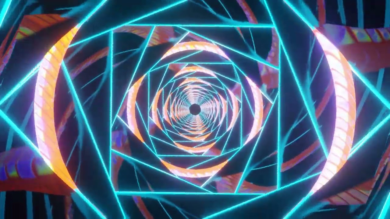 Vibrant Infinite Loop Visualization - 4K